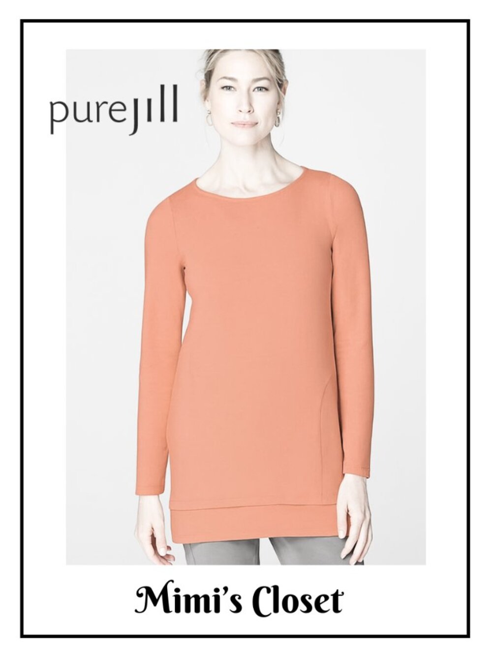 J.JILL PureJill Harmony Rib-Trimmed Prima Cotton Blend Tunic w/Pockets - Size XL